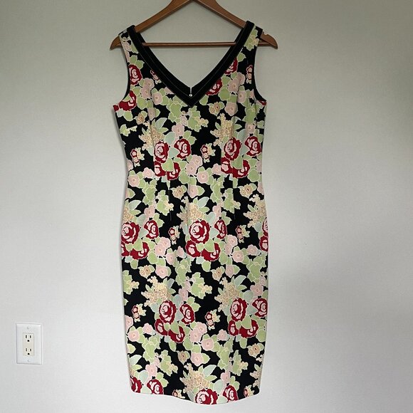 Talbots Dresses & Skirts - Talbots Floral Cotton V-Neck Midi Dress Size 8